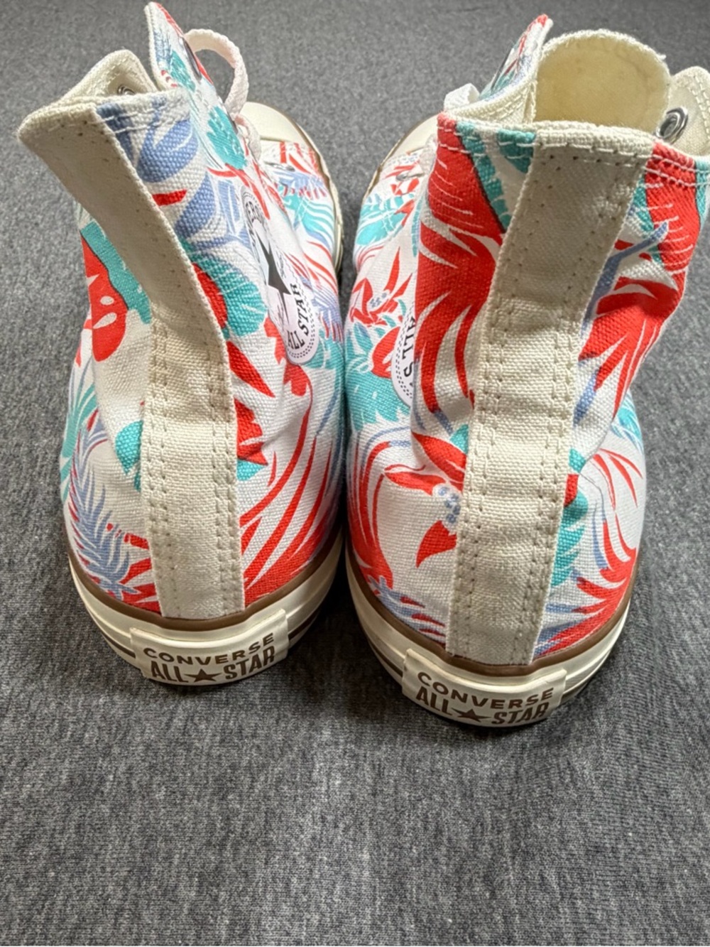 Converse All Star Chuck Taylor High Top Sneakers Tropical Print Mens Size 10 - Picture 5 of 10